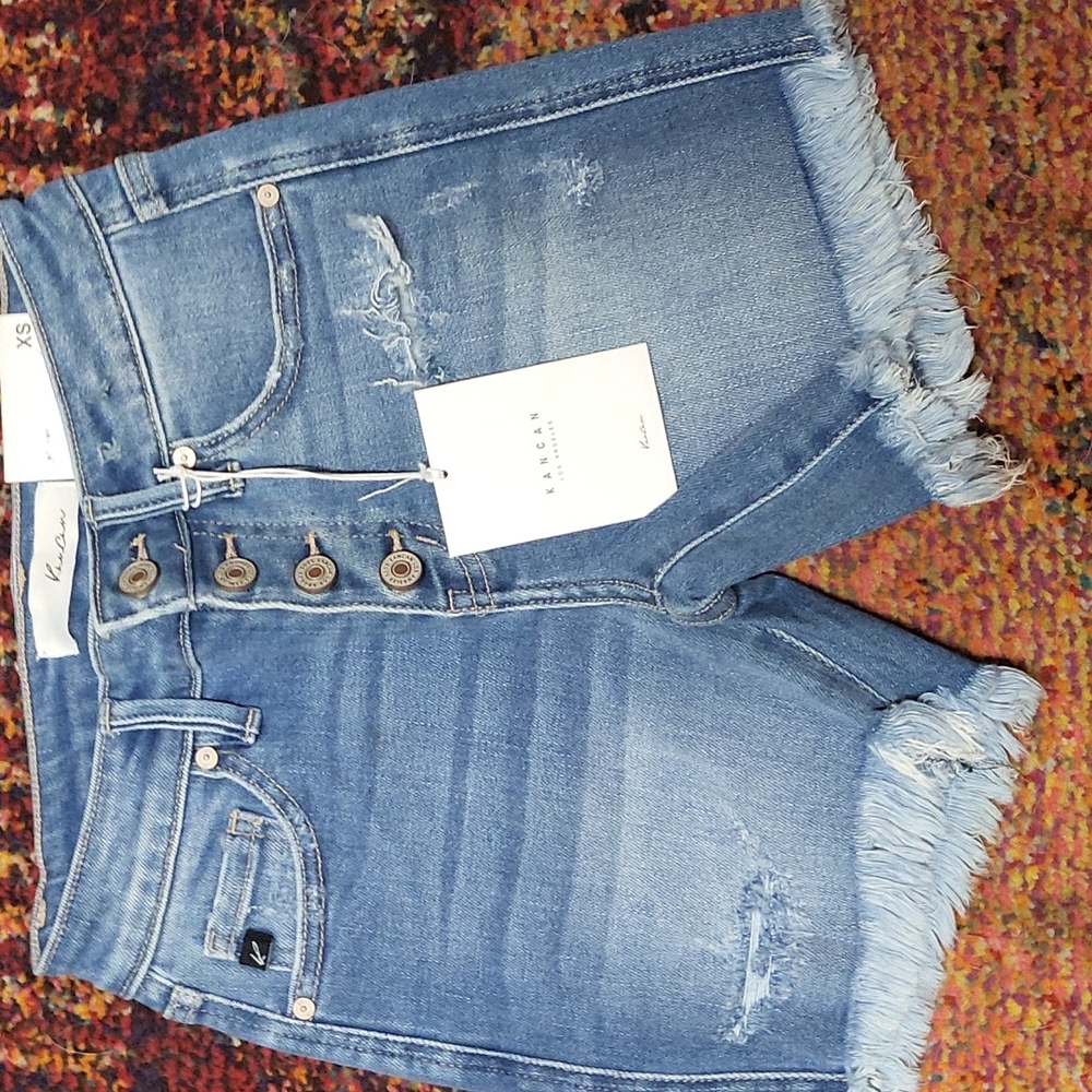 NWT KanCan Button Fly Shorts